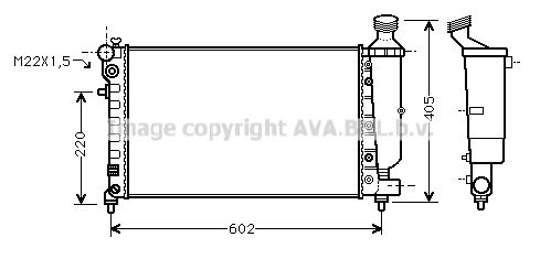 AVA QUALITY COOLING Радиатор, охлаждение двигателя PEA2216